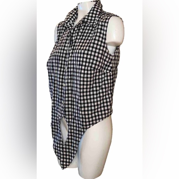 Lauren Ralph Lauren Sleeveless Gingham Tie crop top - Picture 7 of 11